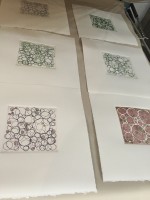 Etchings in progress